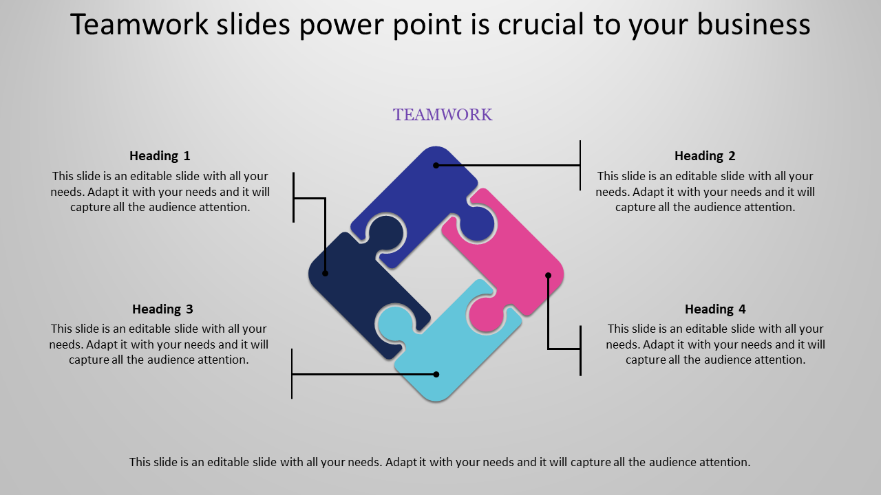 Creative Teamwork Slides PowerPoint Presentation
